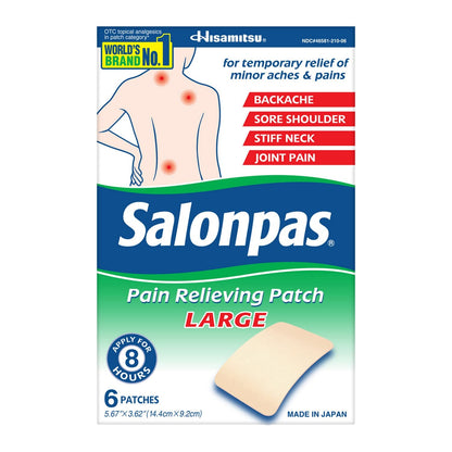 Salonpas Pain Relieving Patch Large 6 Count