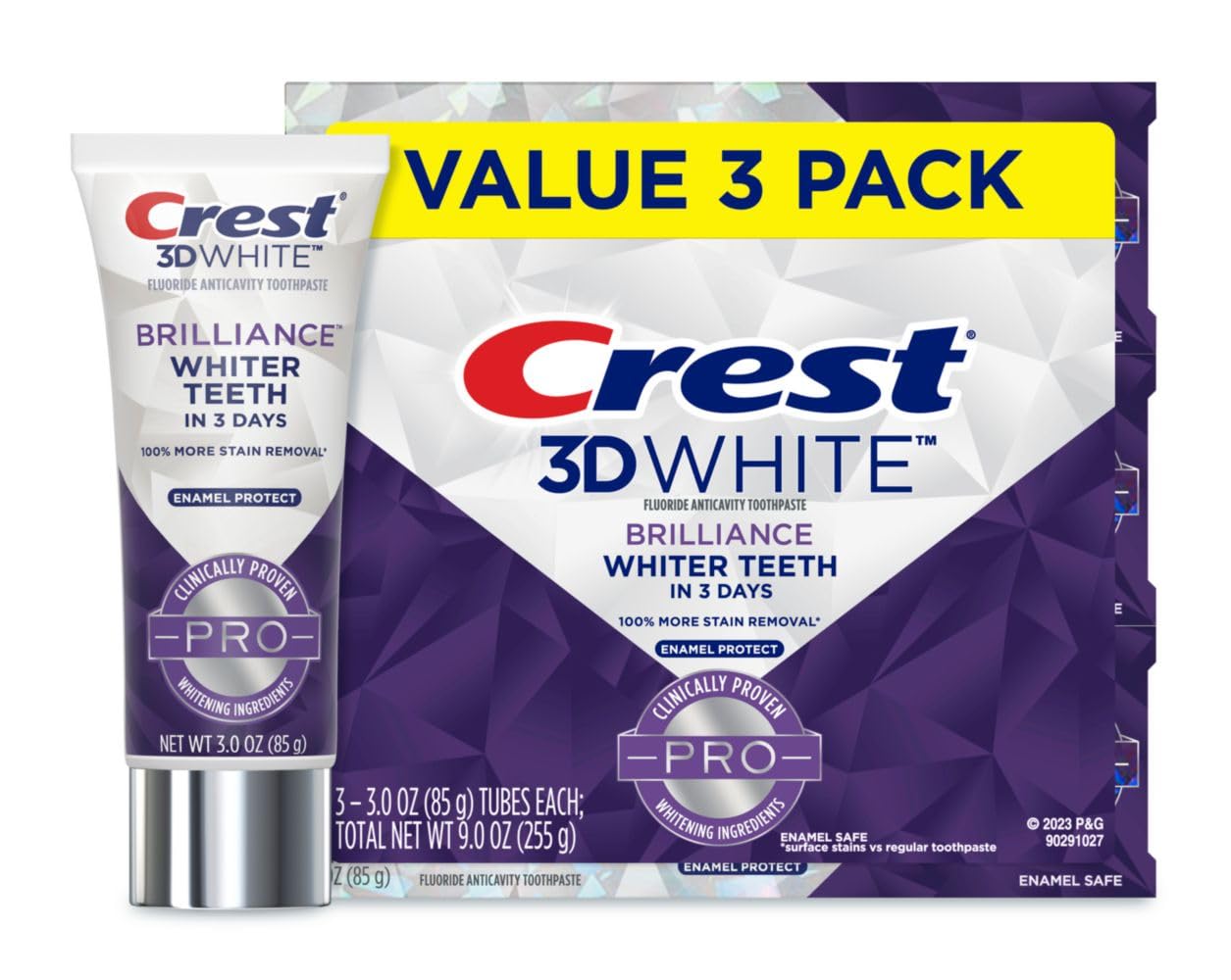 CREST 3D WHTE BRLLNC PRO ENML T/P 3OZ