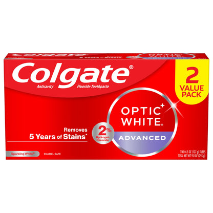 COLGATE OPTIC WHITE ADV T/P VCLEAN 3.2OZ