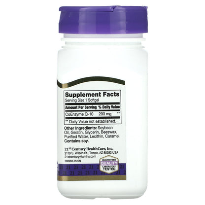 COQ10 200MG SOFTGEL 90CT 21ST CENTURY