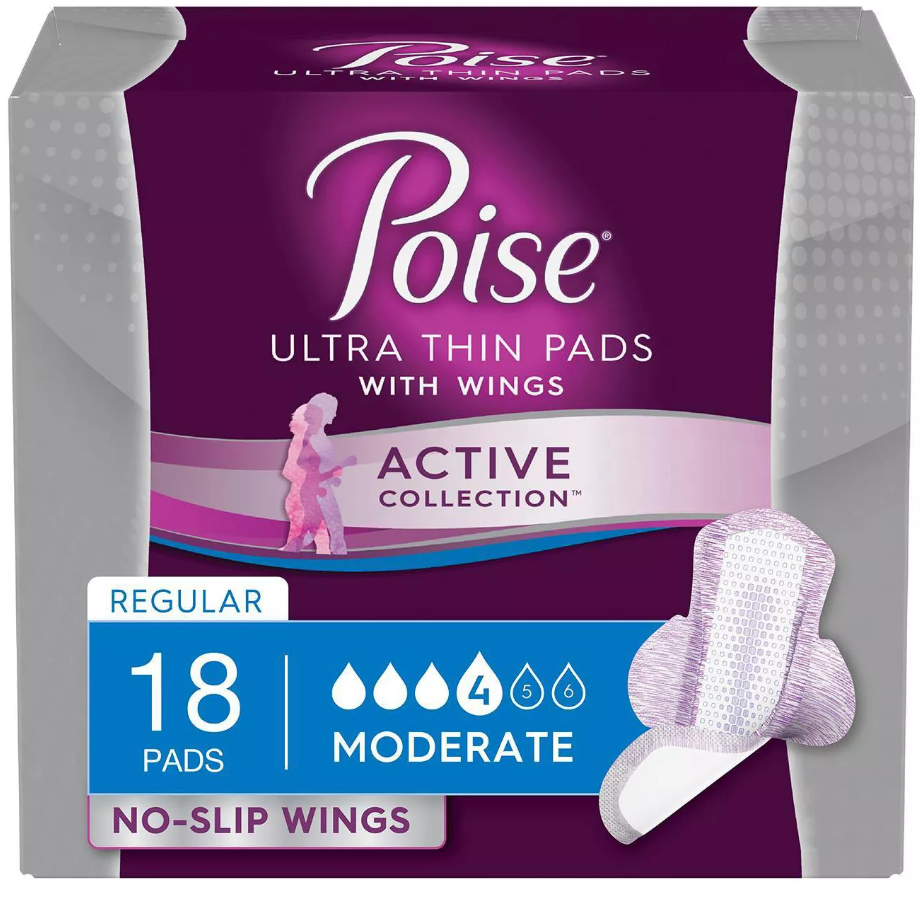 POISE ACTIVE PADS MABS PA 4X18
