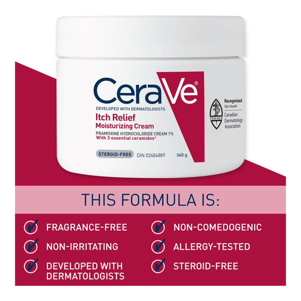 CERAVE ITCH RELIEF MOISTURIZE CREAM 12OZ