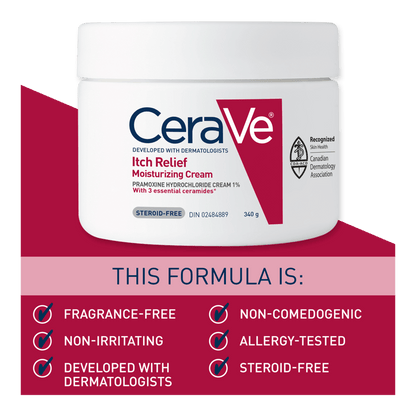CERAVE ITCH RELIEF MOISTURIZE CREAM 12OZ