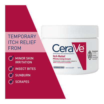 CERAVE ITCH RELIEF MOISTURIZE CREAM 12OZ