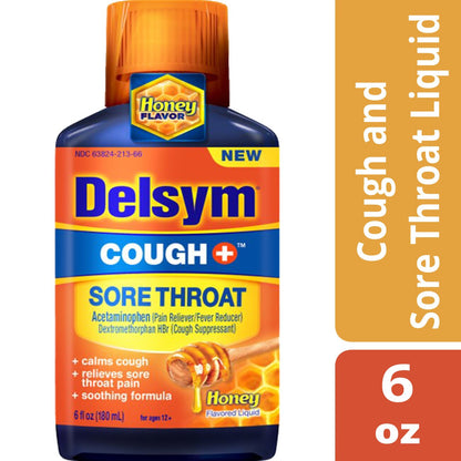 DELSYM COUGH+ STHRT LQ 180ML HNY