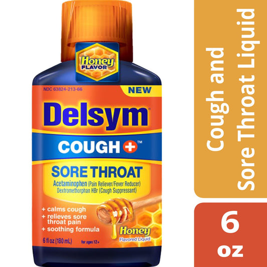 DELSYM COUGH+ STHRT LQ 180ML HNY