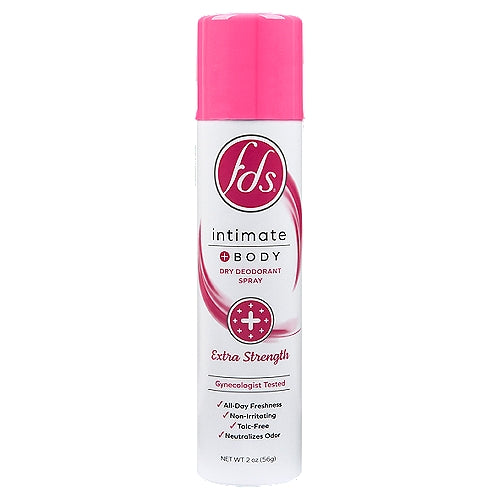 Fds Intimate + Body Dry Spray Deodorant Extra Strength 2oz