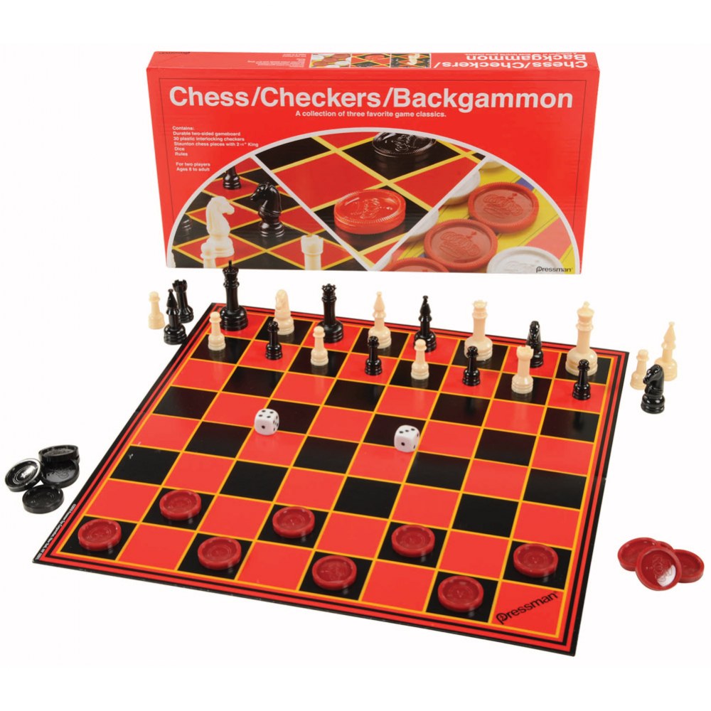 Chess/Checkers/Backgammon - a Collection of Three Favorite Game Classics