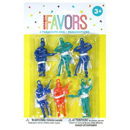 6 PARACHUTE MEN FAVORS 2.75"H