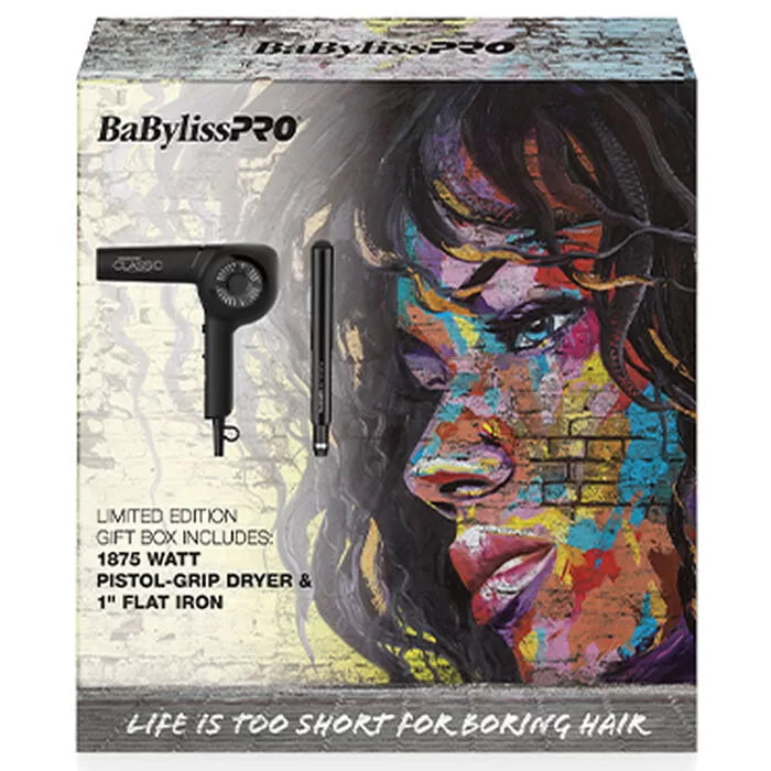 Babyliss Pro Dryer 1875 Watt + 1 Inch  Flat Iron Utra-Thin