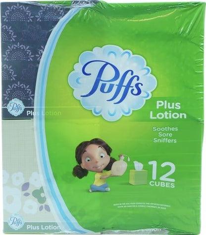 PUFFS PLUS LOTION 8X124 WHITE