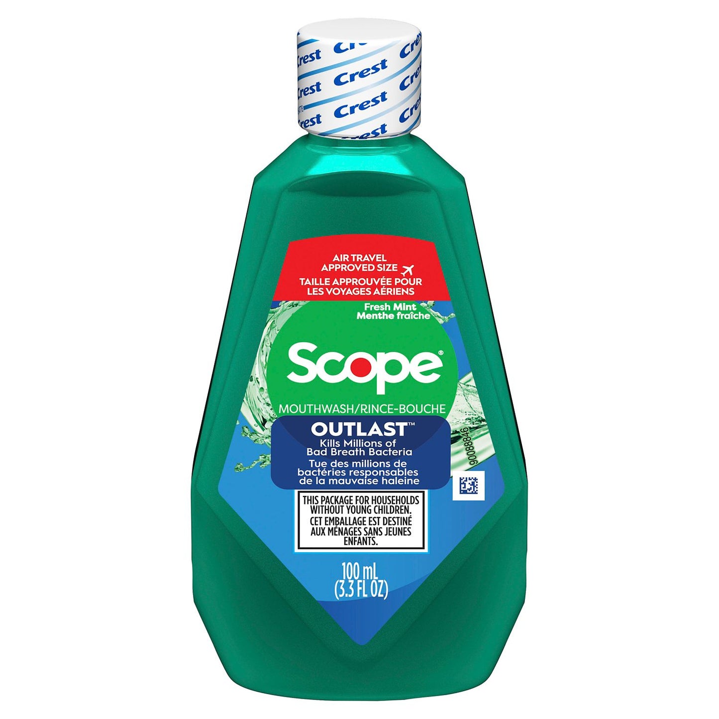 Crest Mouthwash Scope Outlast 3.3oz (18in)