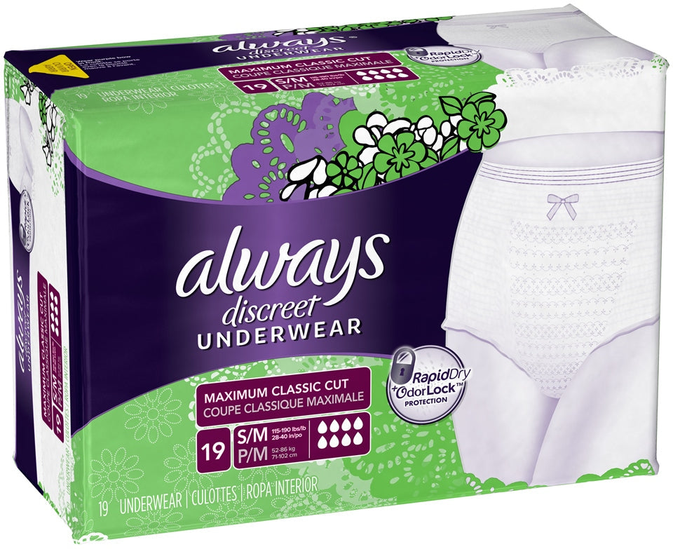 ALWAYS DISCREET S/M MAX U/G 42CT DS