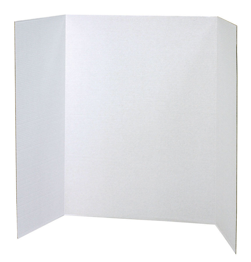 Pacon Tri-Fold Presentation Board - White, 40"X28"
