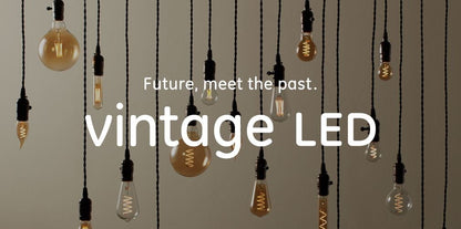 GE Lighting Vintage Style ST19 LED Light Bulb, Edison Style Bulb, Amber Glass, 60 Watt Replacement