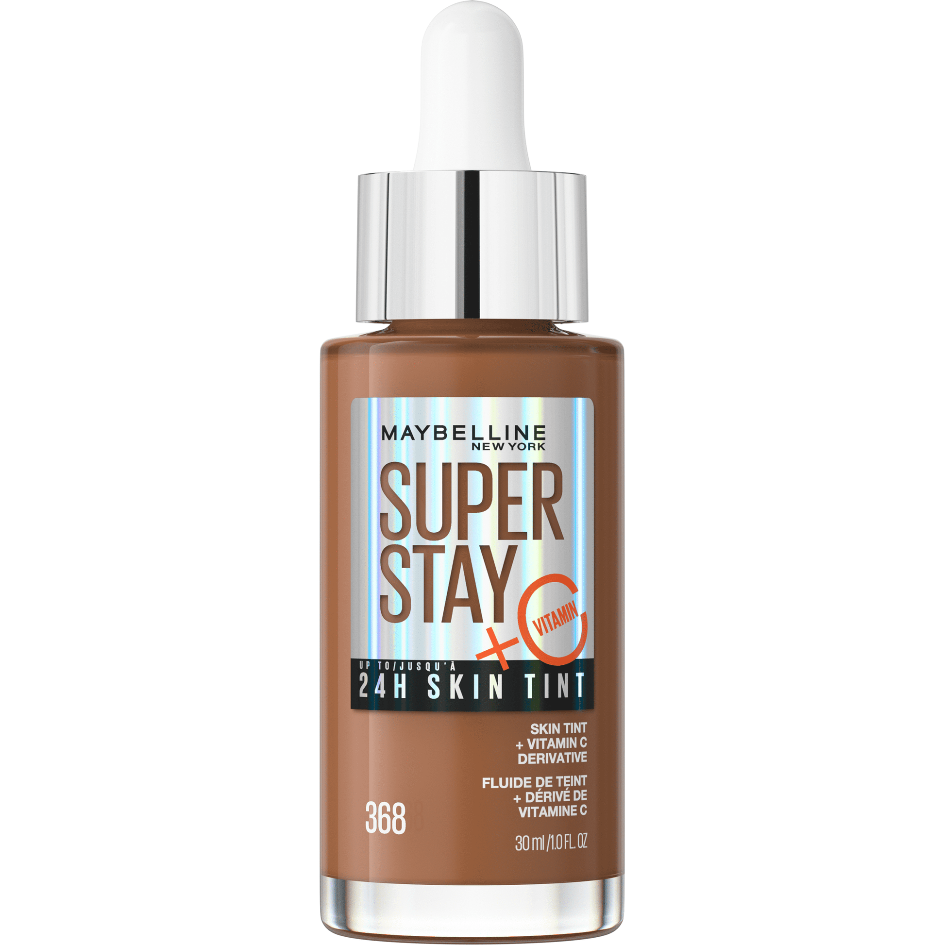 MAYBELLINE New York Super Stay Long-Lasting Skin Tint with Vitamin C, 368, 1 oz