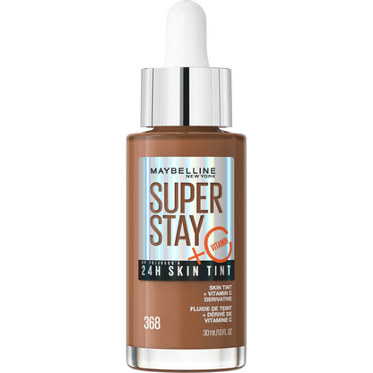 MAYBELLINE New York Super Stay Long-Lasting Skin Tint with Vitamin C, 368, 1 oz