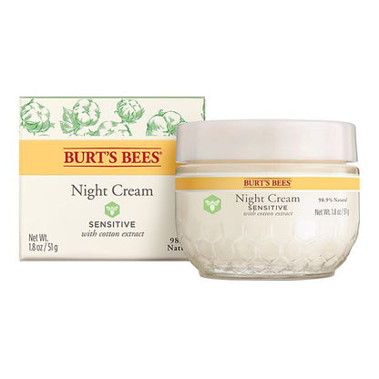 Burts Bees Night Cream 1.8oz Sensitive