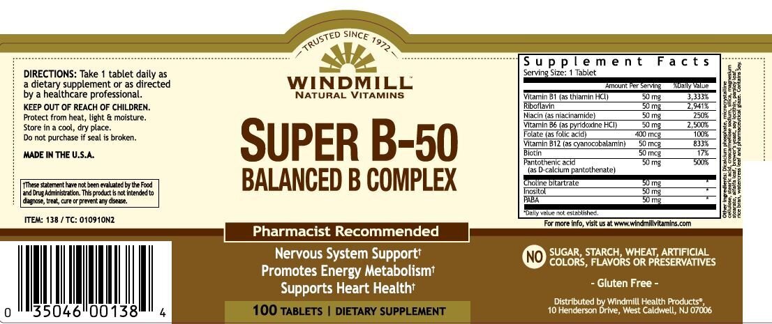 B COMPLEX 50 TB 60 SR