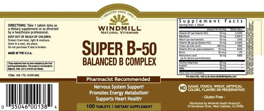 B COMPLEX 50 TB 60 SR