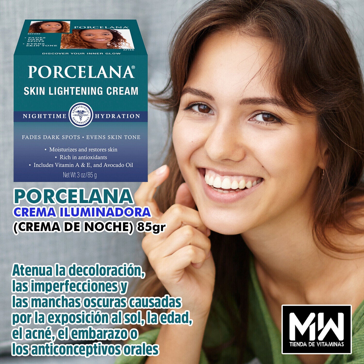 PORCELANA SKIN LIGHTEN CREAM DAY 3OZ