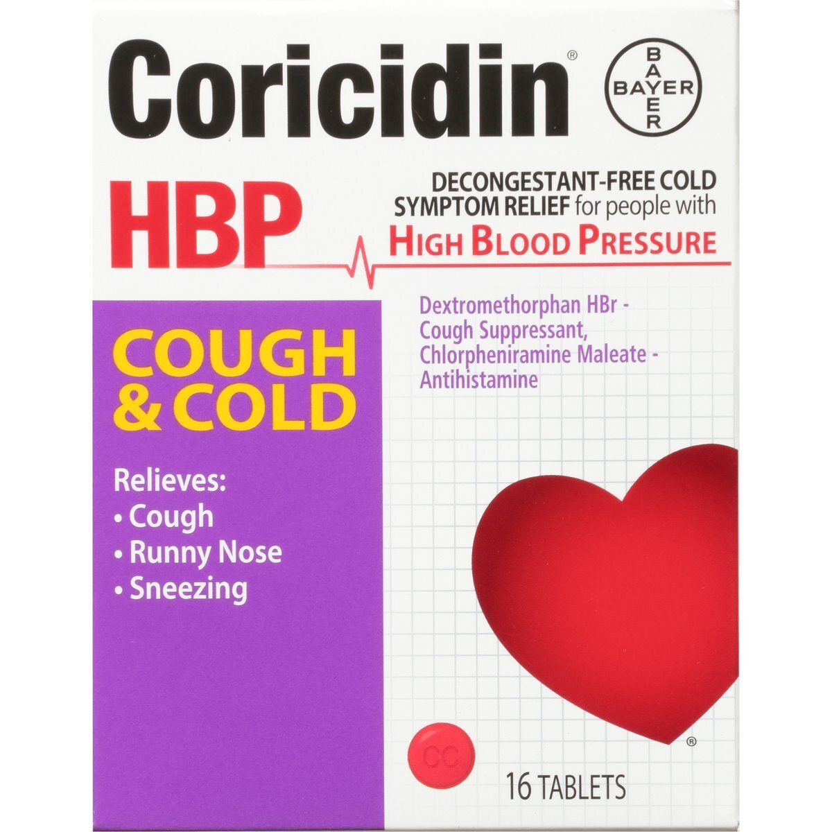 CORICIDIN HBP TB 2-325MG 20 C/F