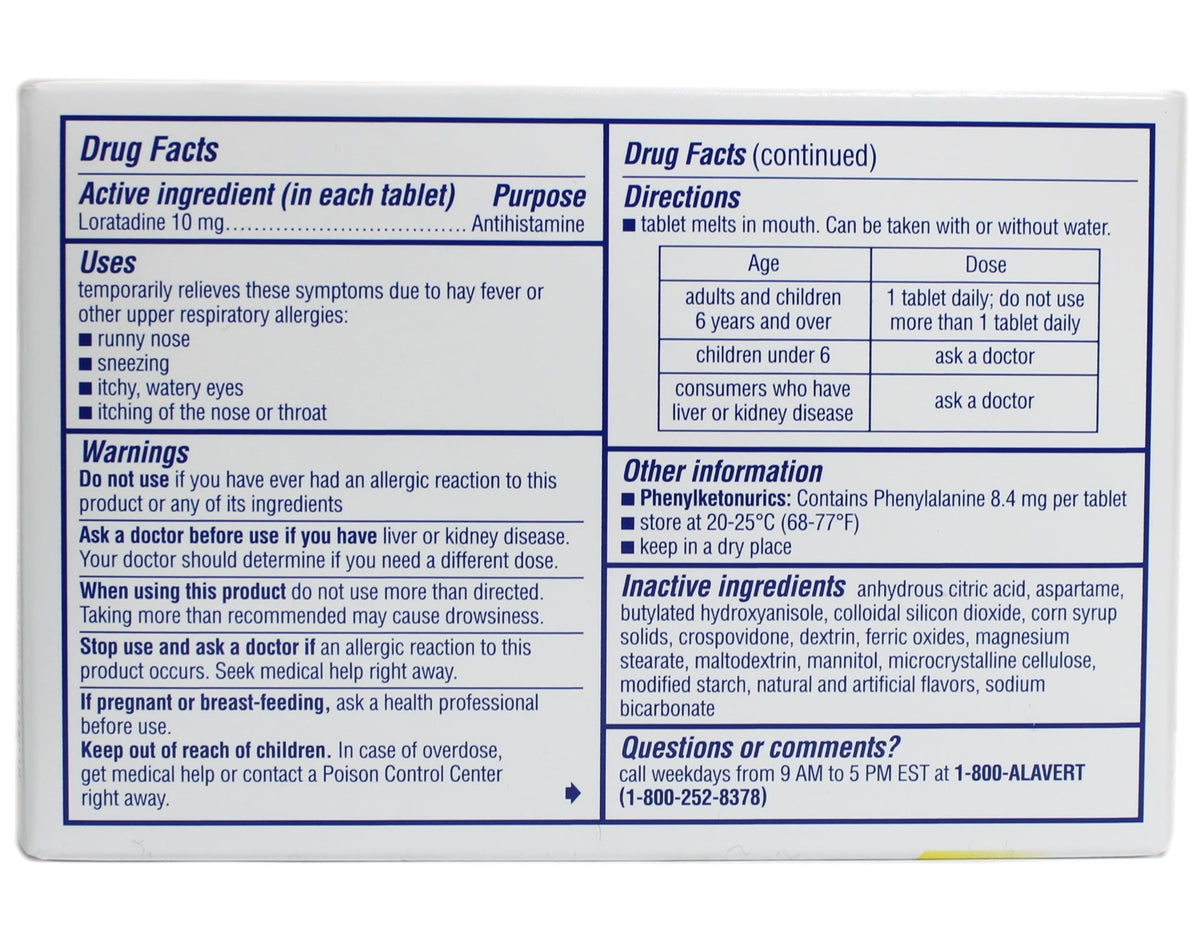 ALAVERT 24HR NON-DROWSY ODT TAB 60CT