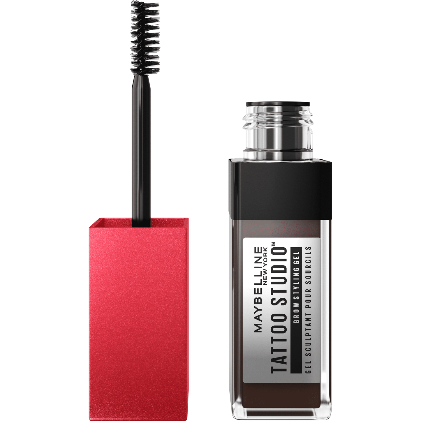 Maybelline Tattoo Studio Brow Styling Gel, Up to 36HR Wear, Deep Brown, 0.2 fl oz