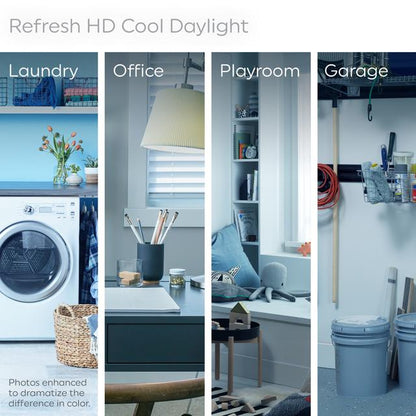 GE Lighting Refresh HD LED 65 Watt Replacement, Daylight, BR30 Indoor Floodlight Bulbs, 2 Pack