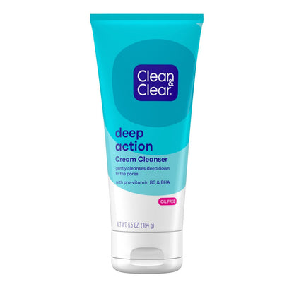 Clean & Clear Deep Action Cream Cleanser 6.5oz Oil-Free