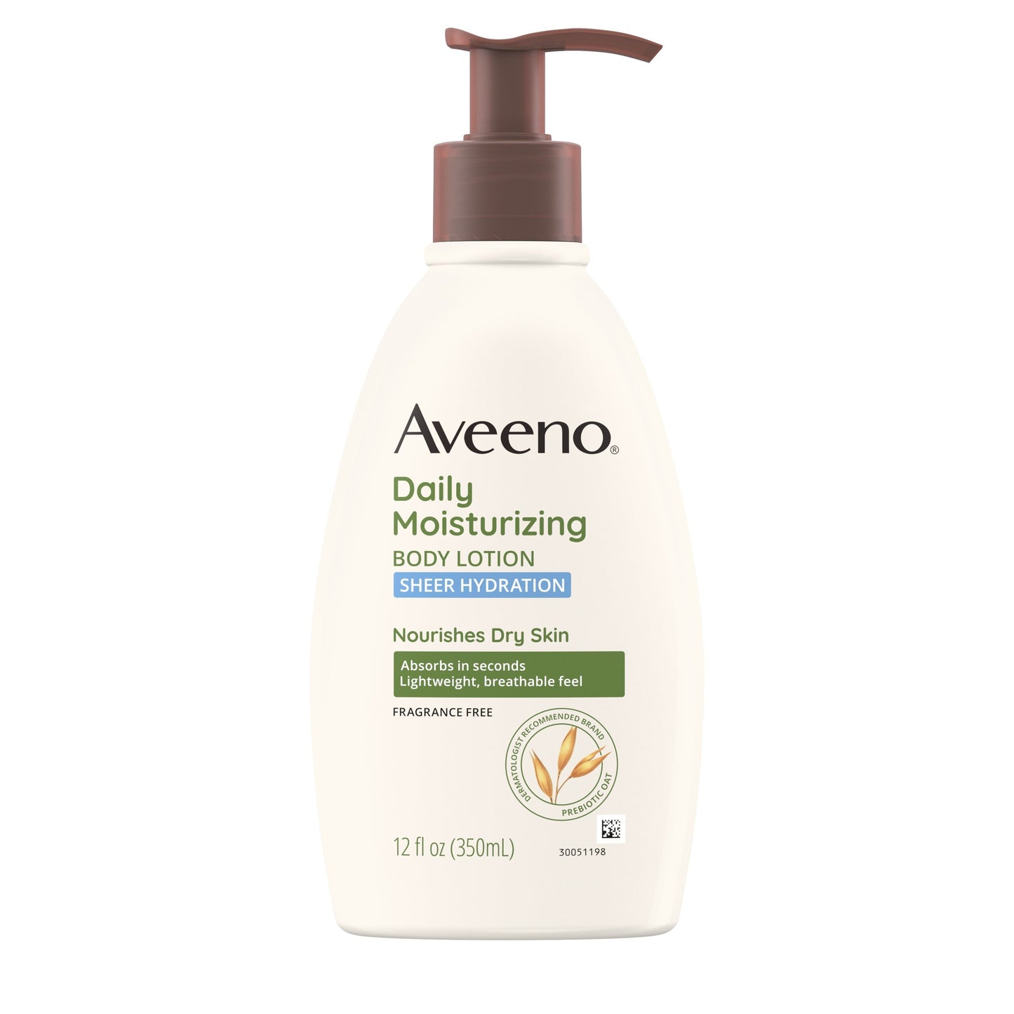 Aveeno Body Lotion Sheer Hydration Fragrance-Free 18oz