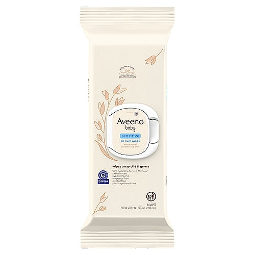 Aveeno Baby Wipes 64 Count Sensitive