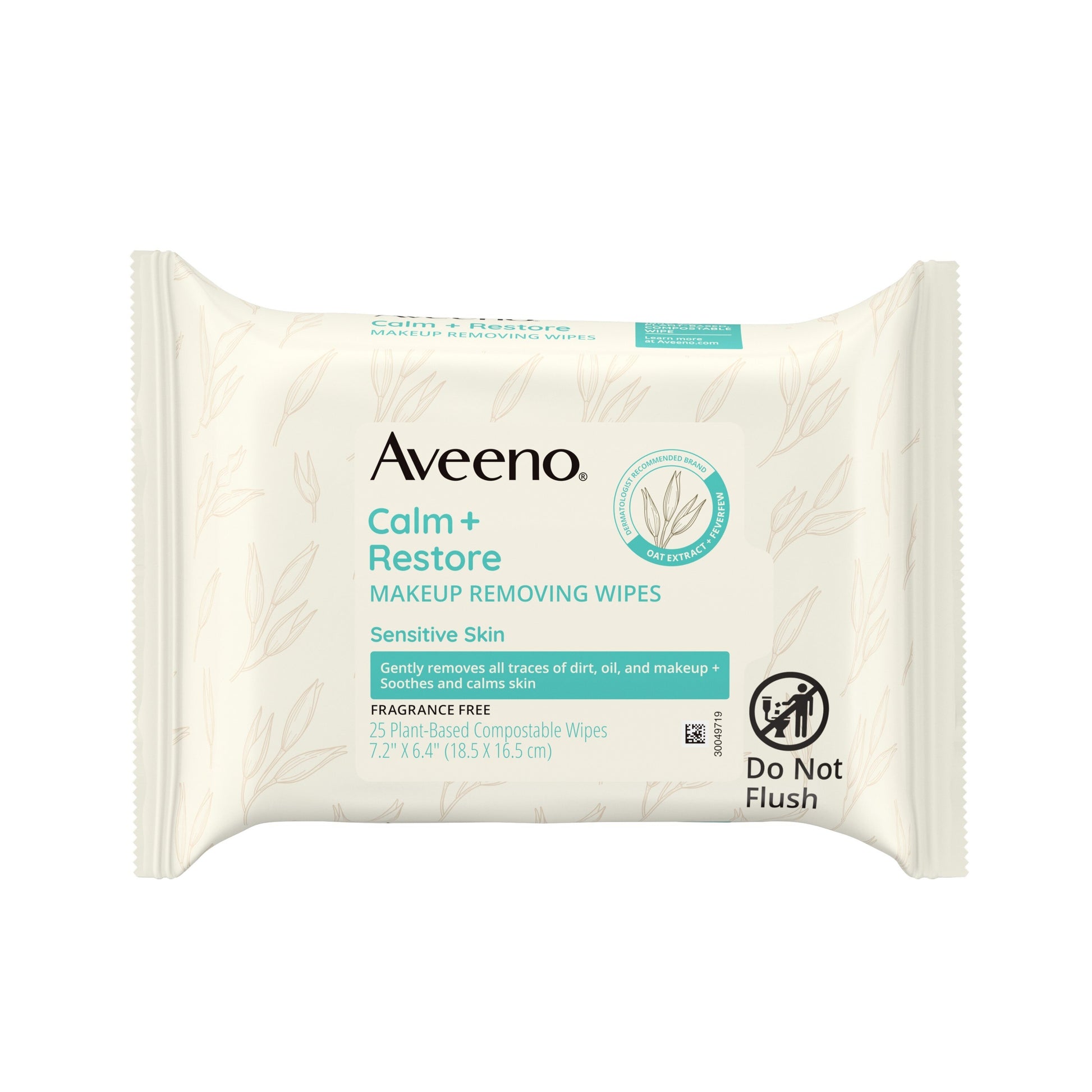 Aveeno Makeup Remover Wipes Calm + Restore 25 Ct Frag-Free