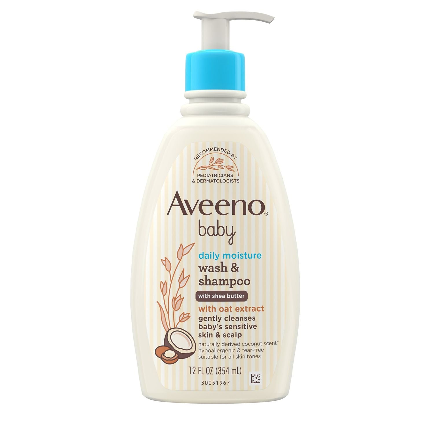 Aveeno Baby Wash & Shampoo Daily Moisture 12oz Sheabutter