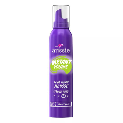 Aussie Instant Volume Mousse 24 Hour Strong Hold 6oz