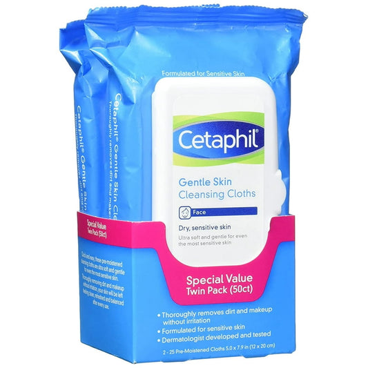 Cetaphil Gentle Skin Cleansing Cloths - Fragrance Free, 10 count