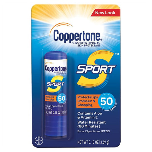 Coppertone Spf#50 Sport Lip Balm Aloe & Vitamin-E 0.13oz