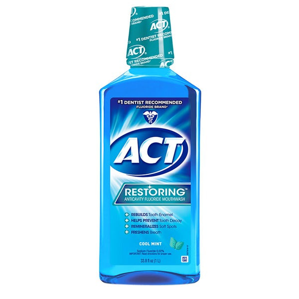 ACT ANTICAVITY ICED SWEET MINT 18OZ