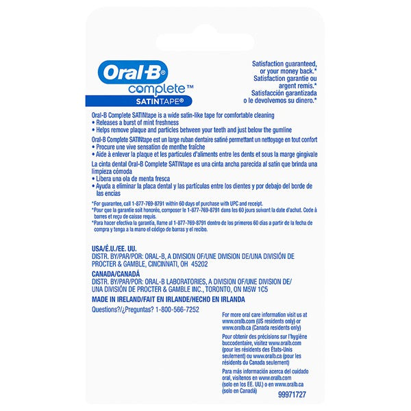 ORAL B FLOSS TAPE SATIN MINT 27YD
