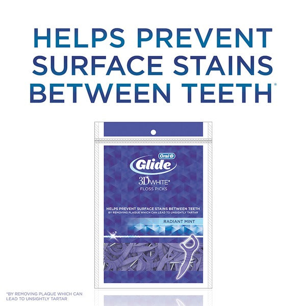 ORAL B FLOSS PICK 3D WHITE MINT BAG 75CT
