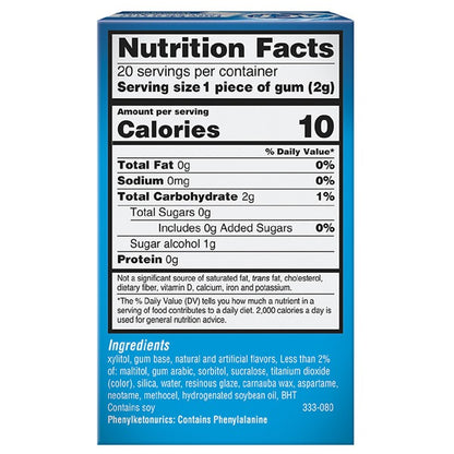 ACT DRY MOUTH SOOTHING MINT GUM 20CT