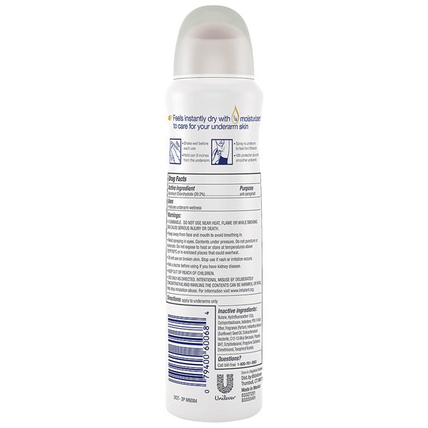 Dove Deodorant 3.8oz Dry Spray Caring Coconut Twin Pack