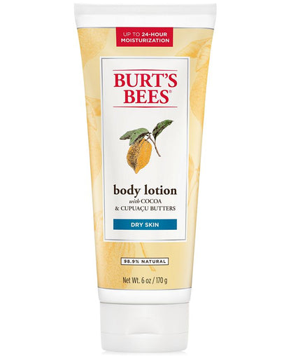 Burts Bees Body Lotion Cocoa & Cupuacu Butter 12oz Dry Skin