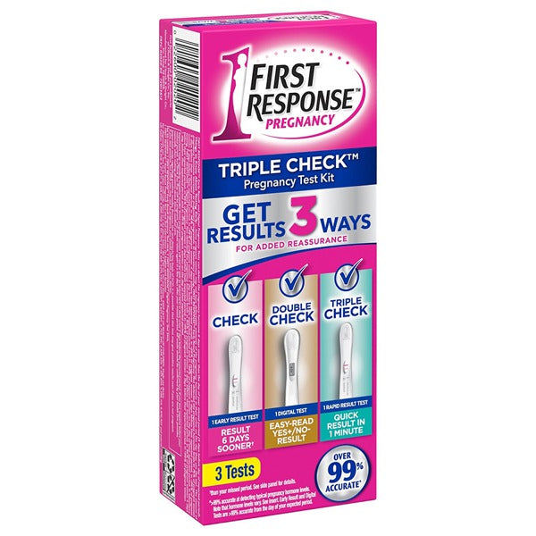 FIRST RESPONSE PREG TEST TRIPLE CHCK 3CT