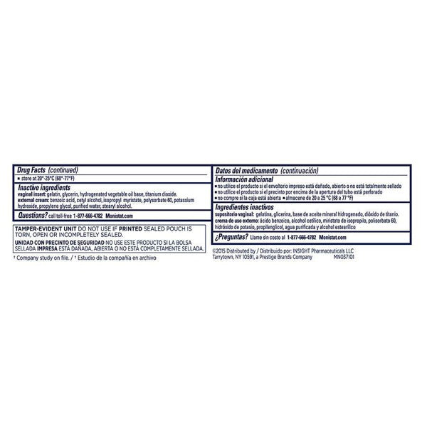 MONISTAT 3 KT 200MG-2% COMBO PACK
