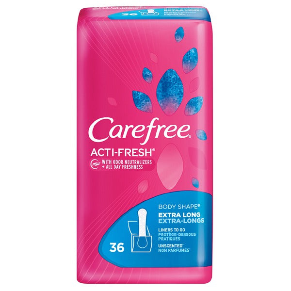 CAREFREE XLONG ACTI-FRESH PAD 8X36CT
