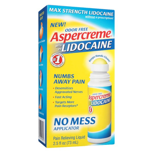 ASPERCREME W/LIDO NO MESS LAV R/O 2.5OZ