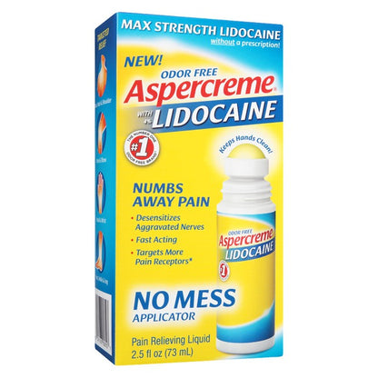 ASPERCREME W/LIDO NO MESS LAV R/O 2.5OZ