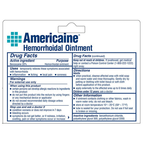 AMERICAINE OINTMENT HEMORRHOID 1OZ