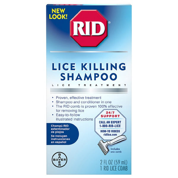 RID LICE KILLING SHAMPOO + 1 COMB 2OZ